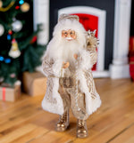 32" Gold & White Santa Claus