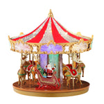 12 in. Animated Crystal Very Merry Carousel