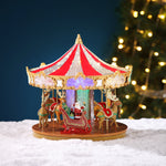 12 in. Animated Crystal Very Merry Carousel