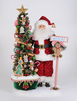 Karen Didion Originals 28" Lighted North Pole Bakery Santa