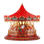 17 in. Animated Deluxe Crystal Carousel - Red