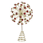 12" Red Crystal Burst Tree Topper