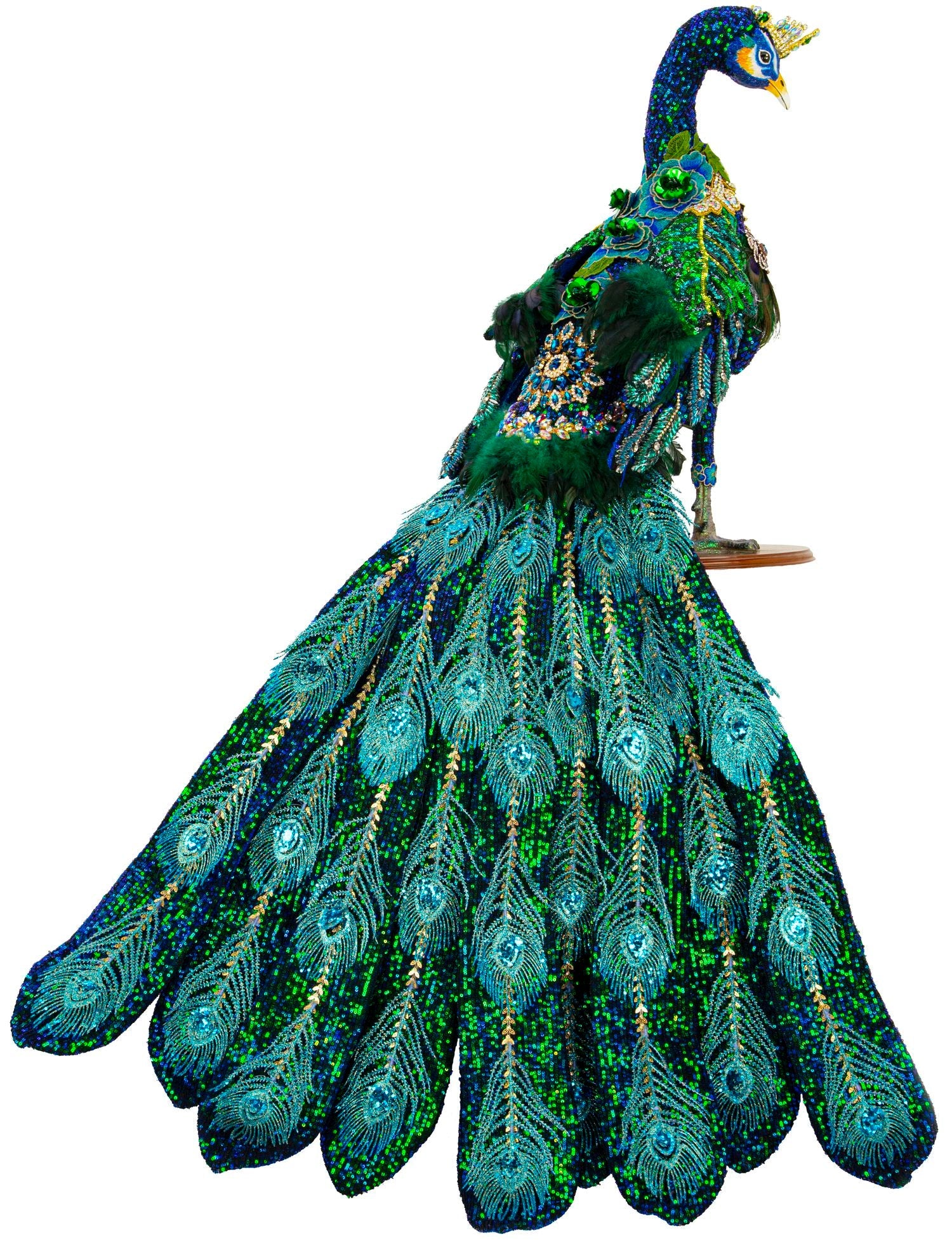 57" Jeweled Peacock