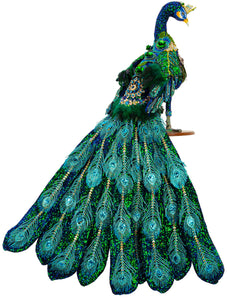 57" Jeweled Peacock