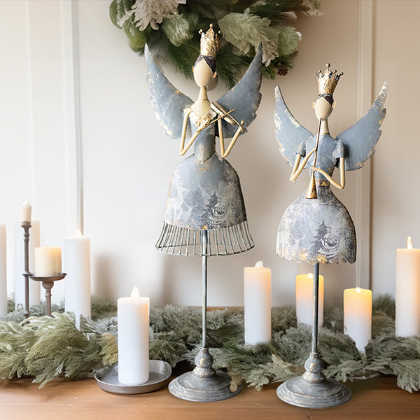 HUGE Whimsical Metal Christmas Angels, Choose Your Style