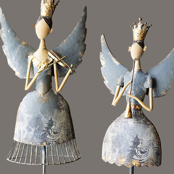 HUGE Whimsical Metal Christmas Angels, Choose Your Style