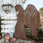 Rustic Metal Angel Silhouette Christmas Yard Stakes