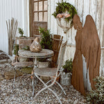 Rustic Metal Angel Silhouette Christmas Yard Stakes