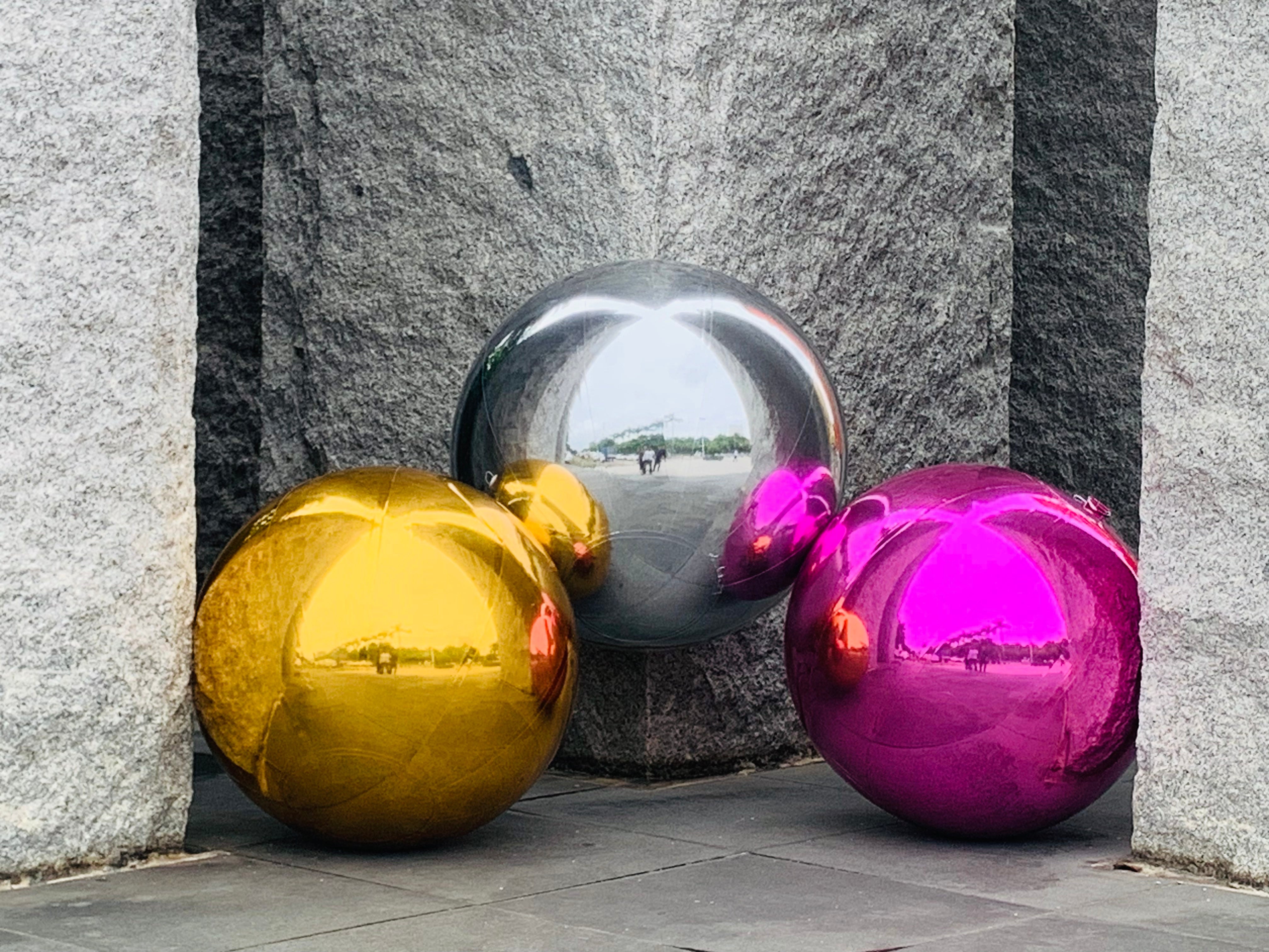 Silver Inflatable Festive Ball