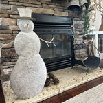 Distressed Iron Outdoor Snowman