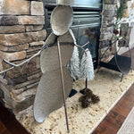 Distressed Iron Outdoor Snowman