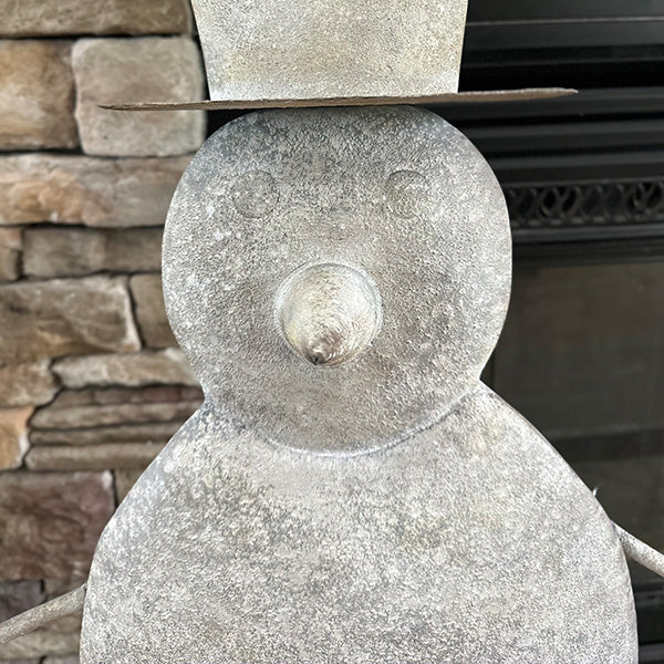 Distressed Iron Outdoor Snowman