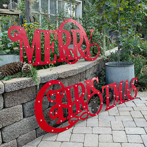 11 Feet Wide LED Merry Christmas Yard Stakes