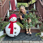 30 Inch Tall Outdoor Metal Bell Snowman