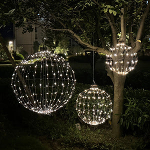 Indoor/Outdoor 3D LED Oversized Christmas Ornaments, Set of 3