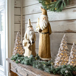 Distressed Tall Santa Figurines, Set of 2