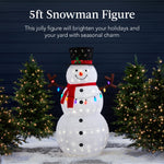 Lighted Pop-Up Snowman Outdoor Christmas Decoration w/ LED Lights