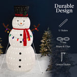 Lighted Pop-Up Snowman Outdoor Christmas Decoration w/ LED Lights