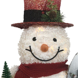 35 Inch Light Up White Frosted Snowman