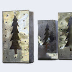 Tin Bag Christmas Tree Luminaries, Set of 6