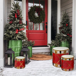 Decorative Christmas Drums, Set of 3