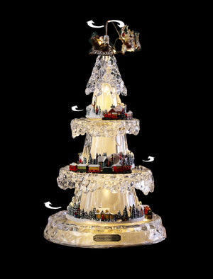 Christmas Two-Tier Tree Village